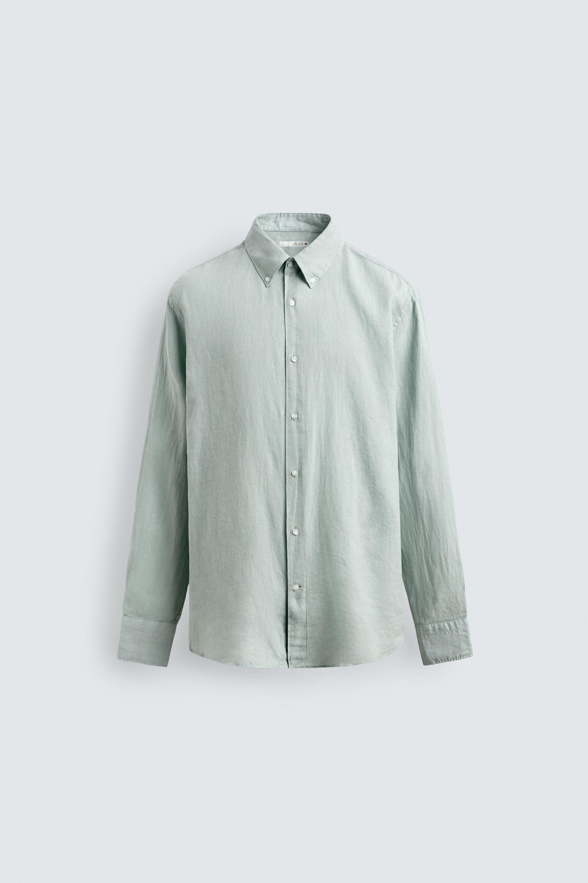REGULAR FIT 100% LINEN SHIRT