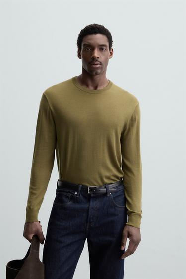 JERSEY LANA MERCERIZADA - Oliva de Zara