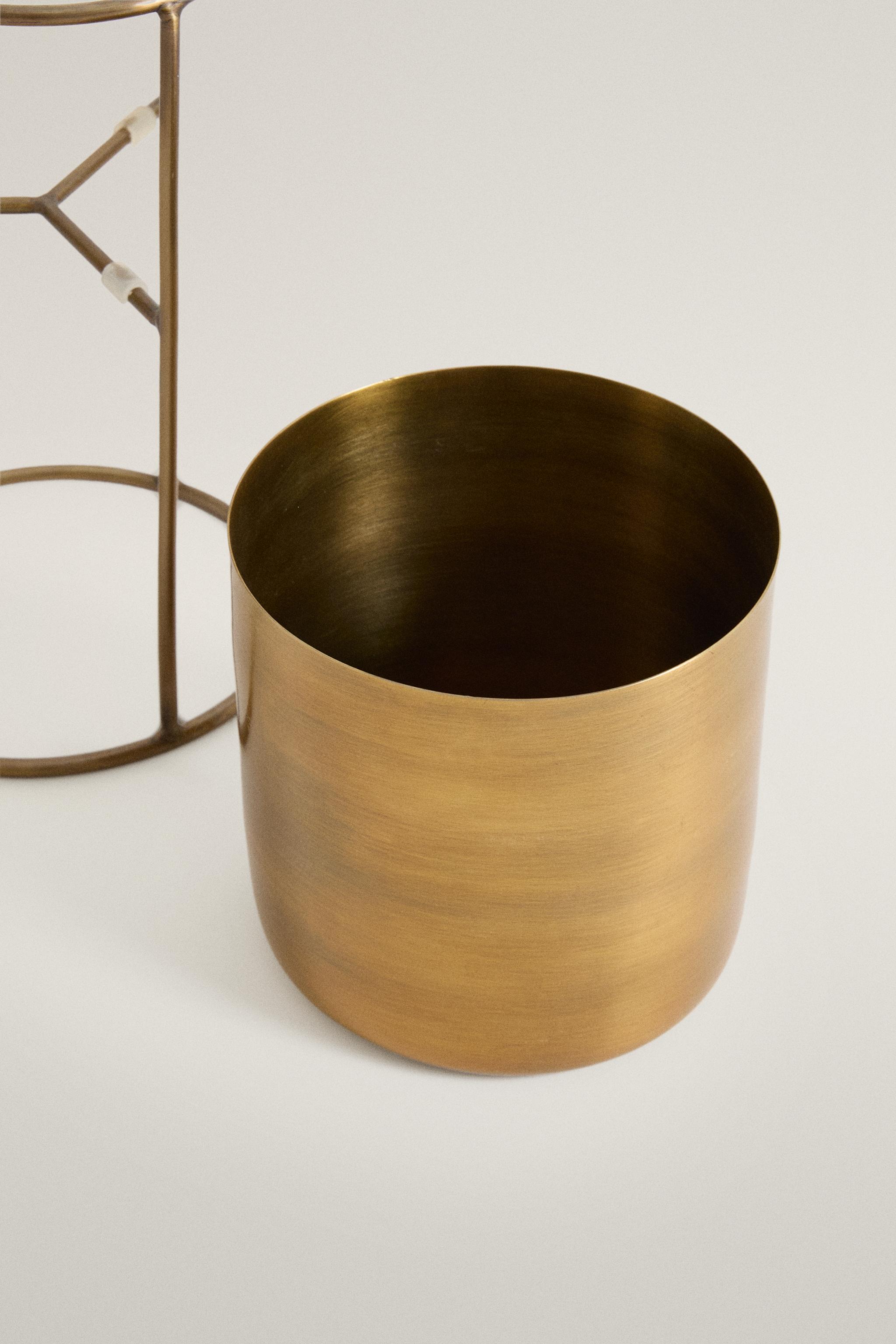 METAL FLOWERPOT - Golden | ZARA United States