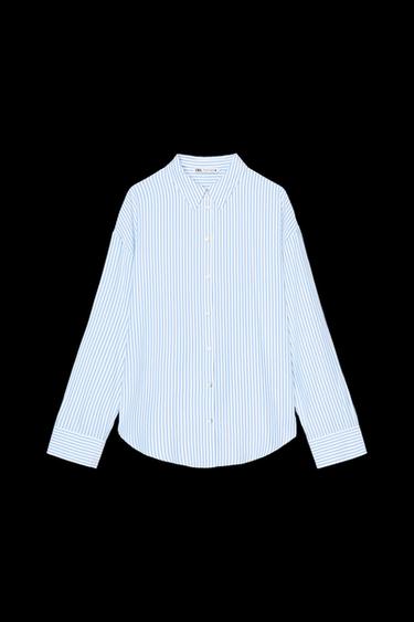 OVERSIZE STRIPED SHIRT - Blue/White by Zara - Image 0