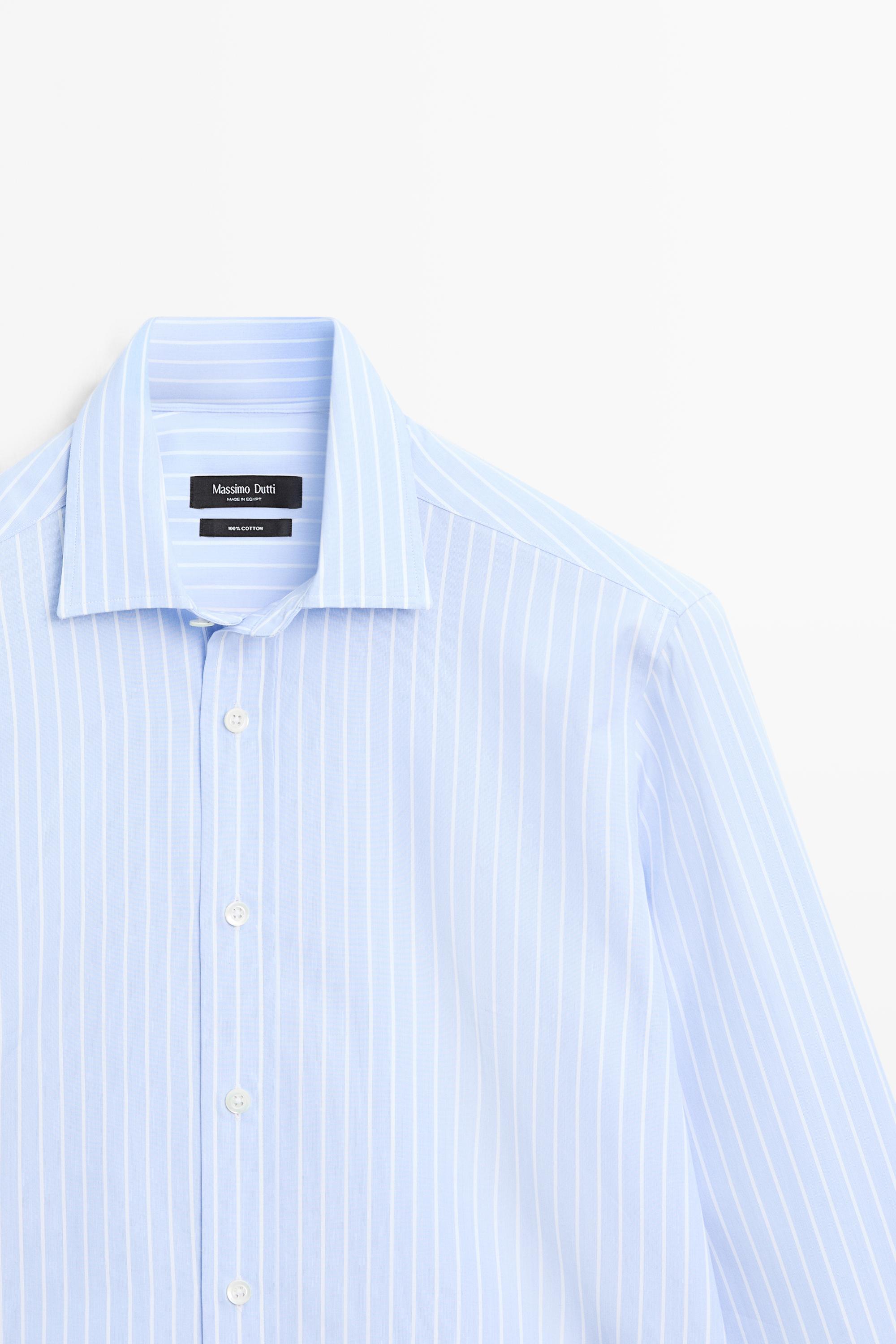 Regular fit pinstriped shirt