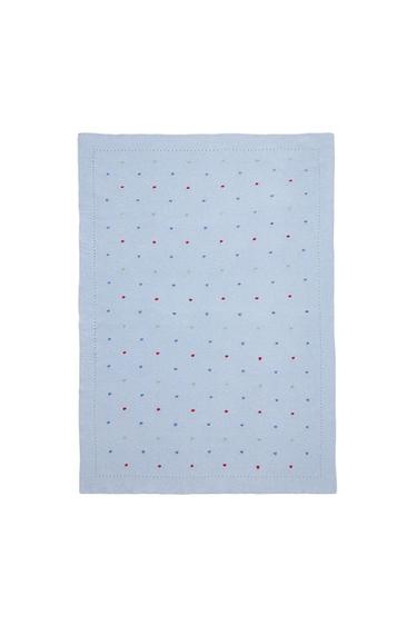 KIDS' POLKA DOT BLANKET - Multicoloured Zara