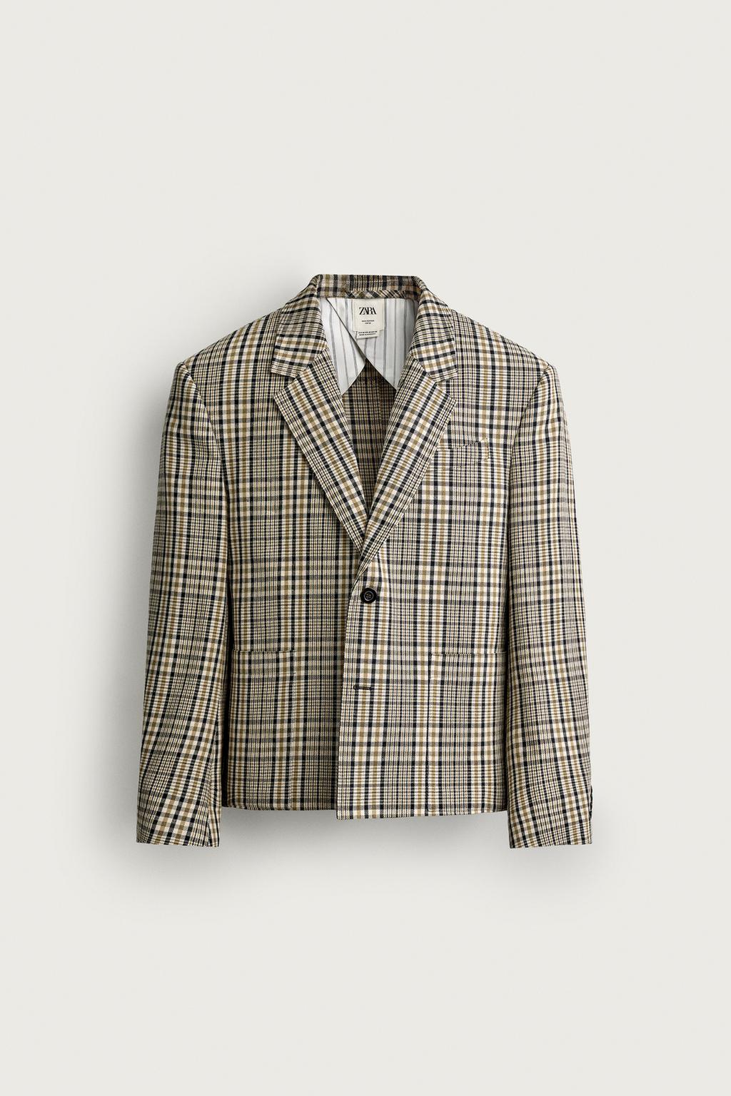 CHECK BOXY FIT BLAZER