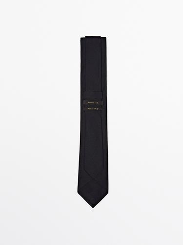 Cotton and silk blend twill tie — Blue 2