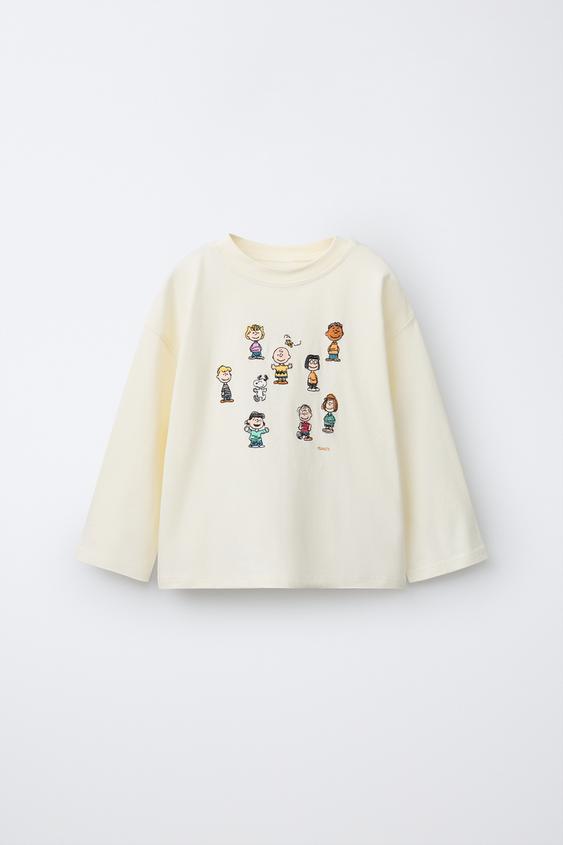 CAMISETA BORDADOS SNOOPY PEANUTS™ - Blanco de Zara - Imagen 0