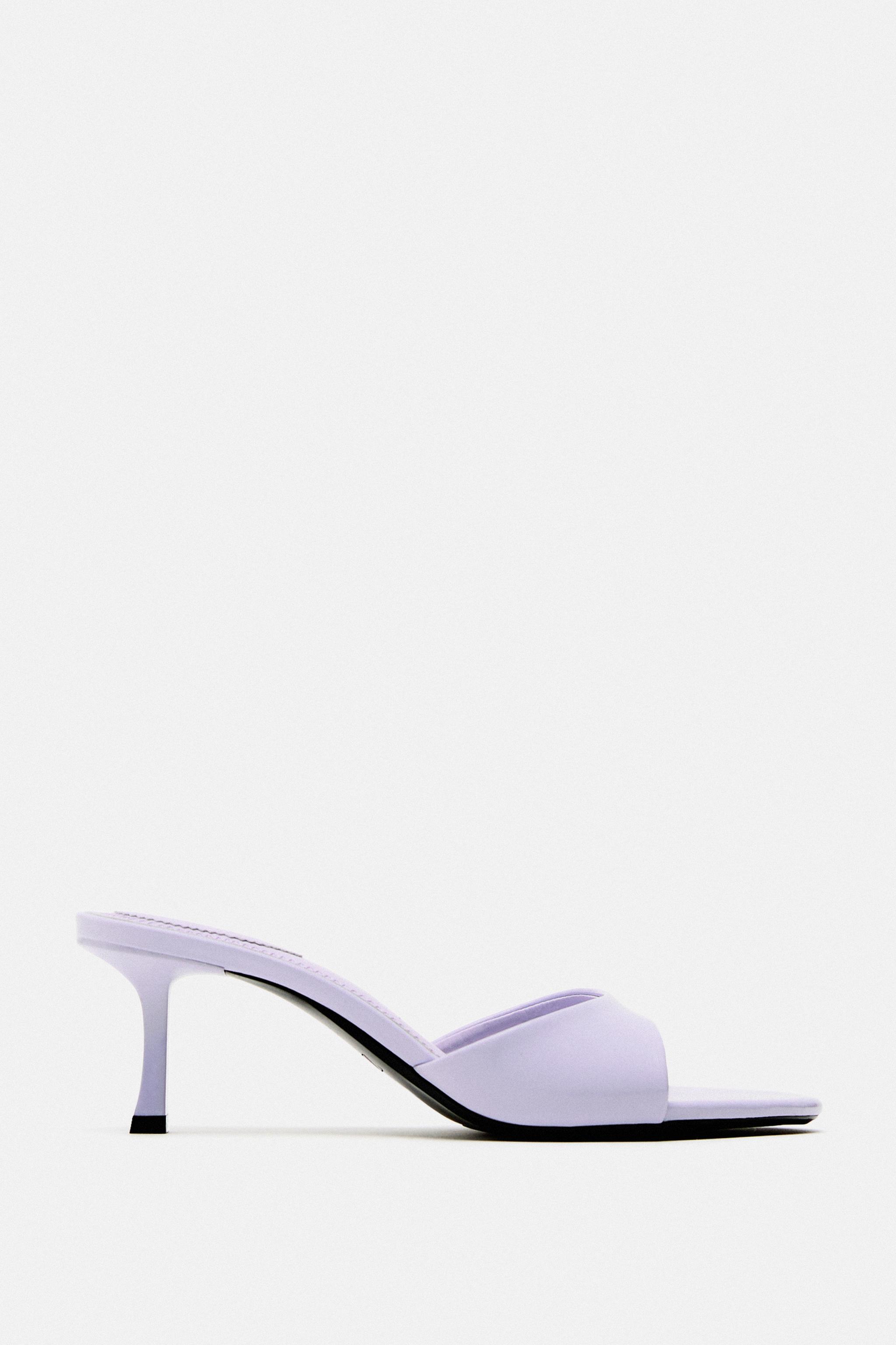 Lilac kitten hot sale heel sandals