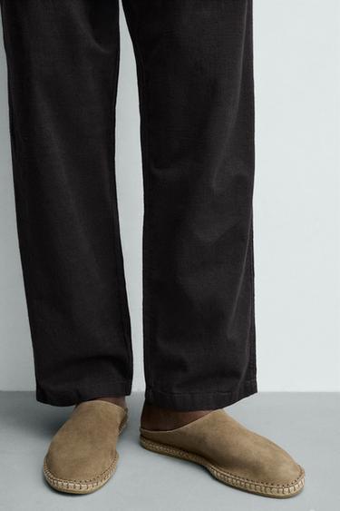 LEATHER CLOGS - Taupe Grey by Zara - Image 2