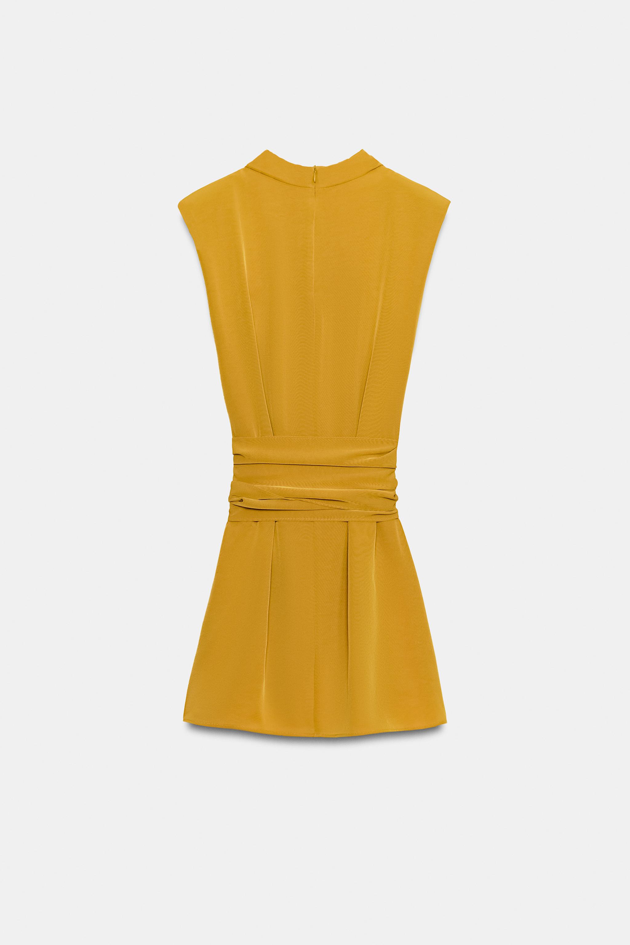 ROBE COURTE NŒUD ÉPAULETTES