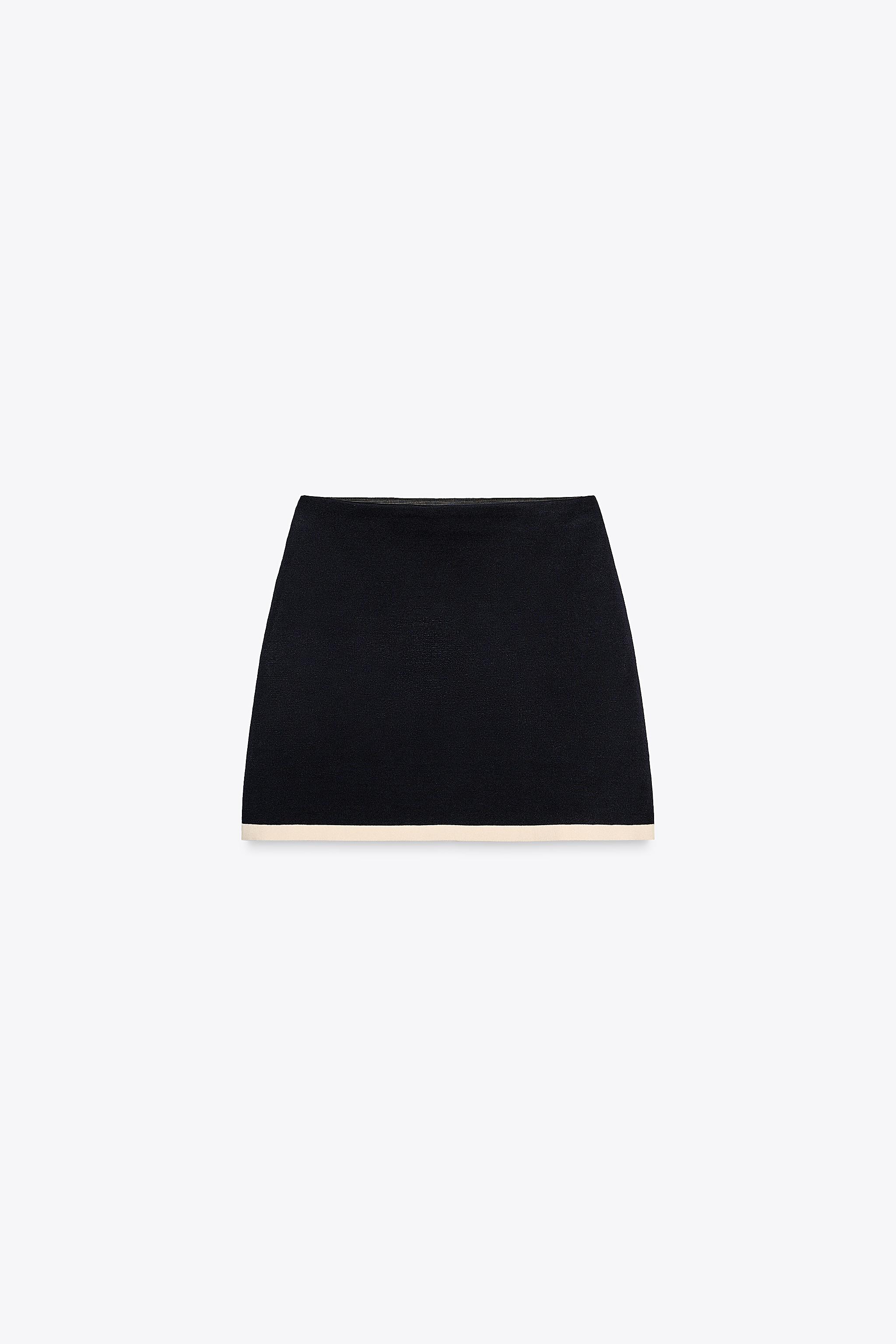 ZARA ニットミニスカート 2142/024 KNIT MINI SKIRT - Navy blue | ZARA United States