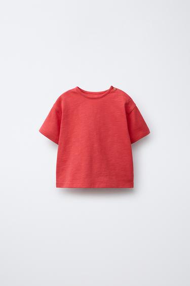 PLAIN T-SHIRT - Red by Zara - Image 0