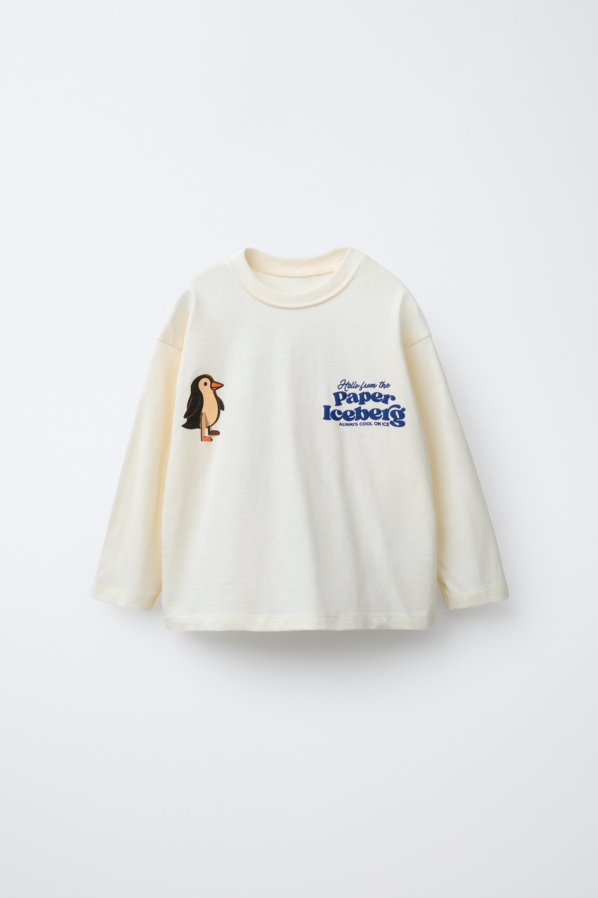 レリーフ加工プリントTシャツ - エクリュ | ZARA Japan / 日本