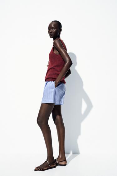 STRIPED BERMUDA SHORTS WITH BELT - striped by Zara - Image 2