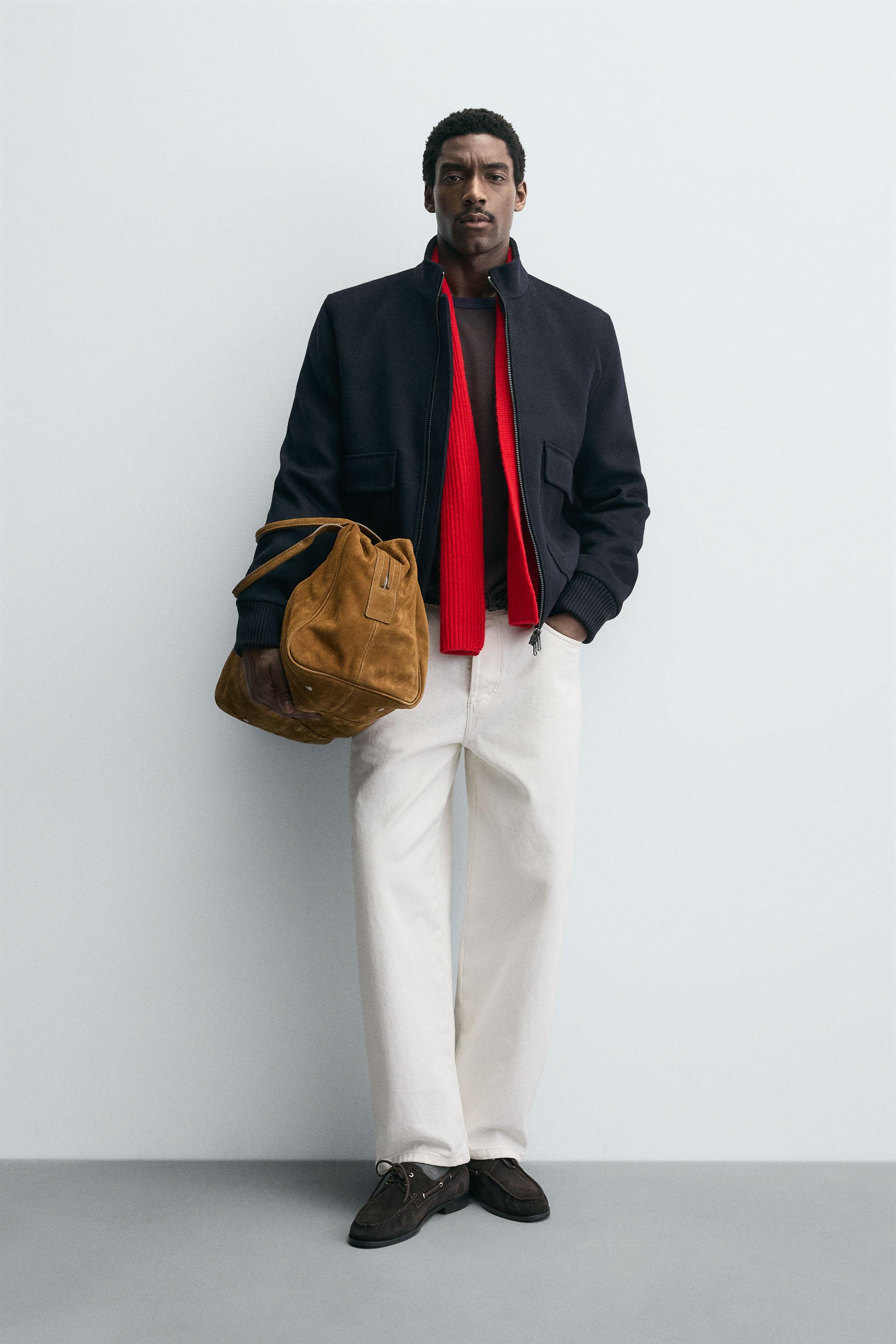 ジャケット・アウター pidassoPuff sleeve wool jacket WOOL PADDED JACKET - Navy blue | ZARA United States