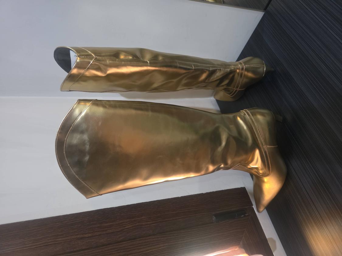GOLDEN LEATHER BOOTS - Image 3