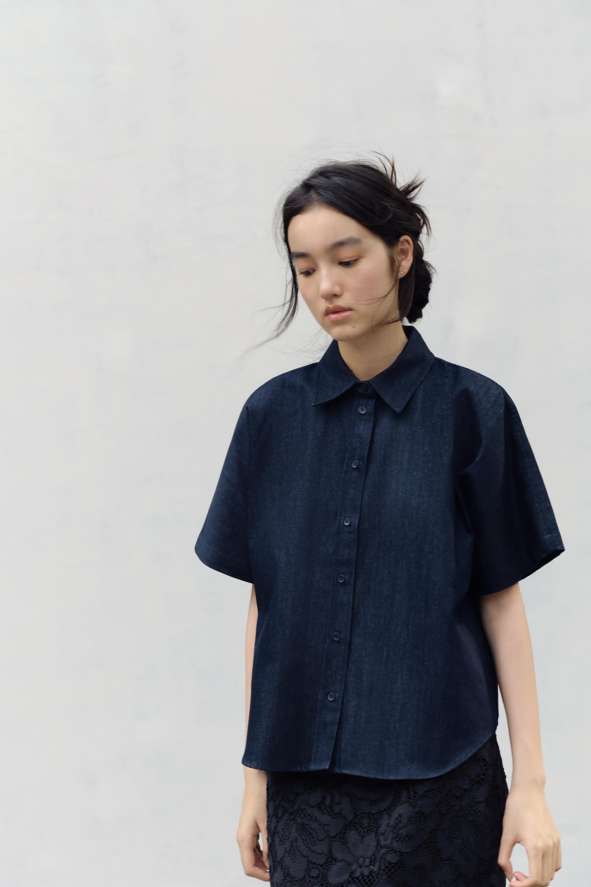 【新品未使用】ZW COLLECTION デニムシャツ　S ZW COLLECTION デニムシャツ - ブルー | ZARA Japan / 日本