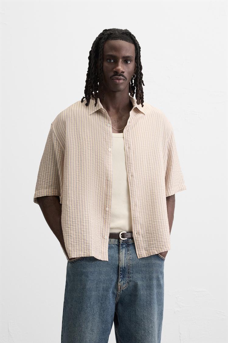 PRINTED TEXTURED SHIRT