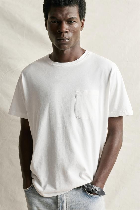 T-SHIRT RELAXED FIT LÉGER - Blanc de Zara - Image 5