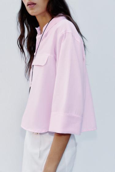 CAMISA OXFORD CORTA - Rosa de Zara