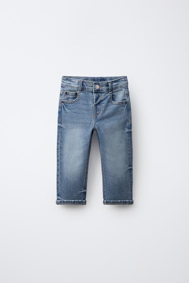 Zara TRAPERICE SLIM KROJA COMFORT – mid-plava