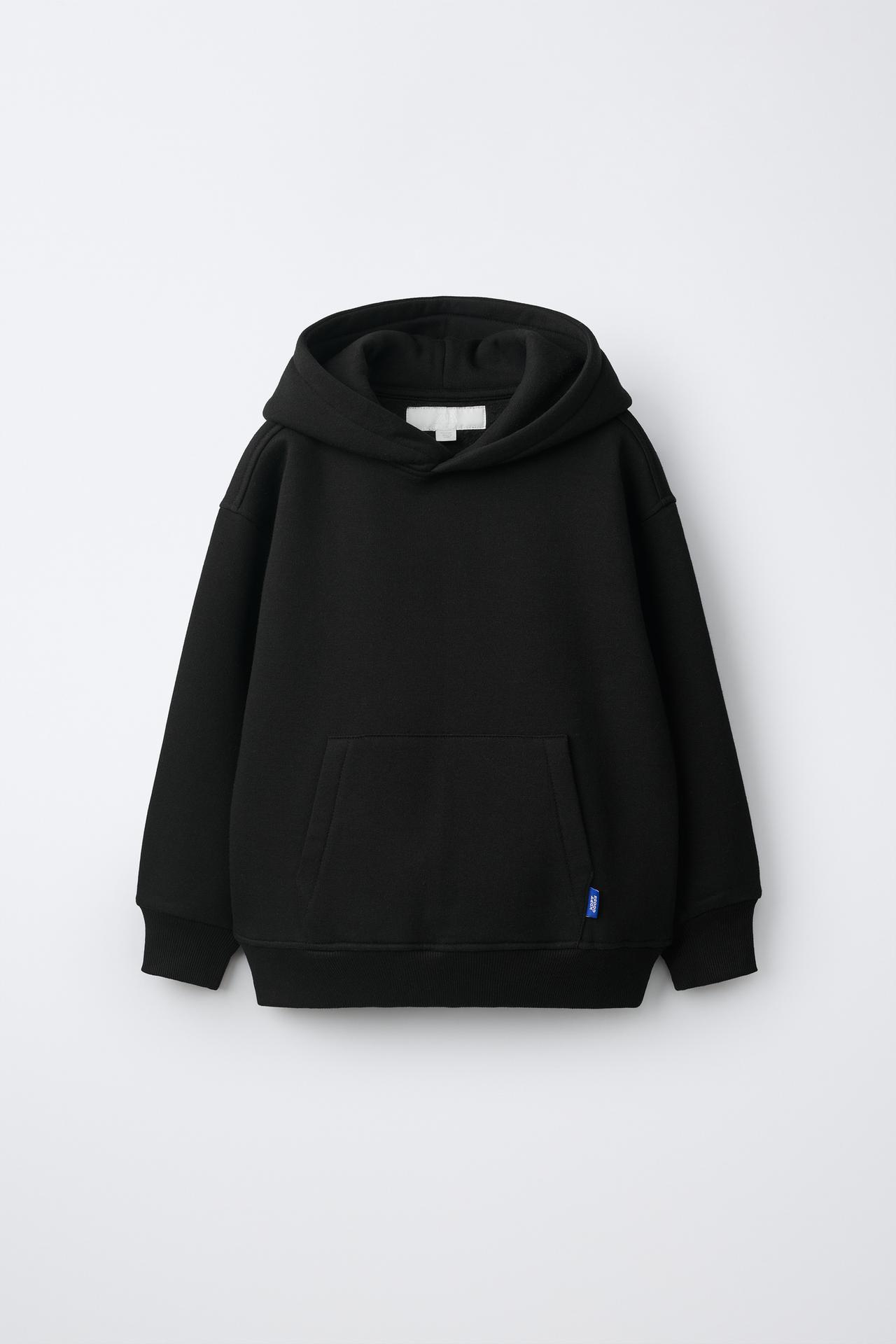 PLAIN HOODIE — Black