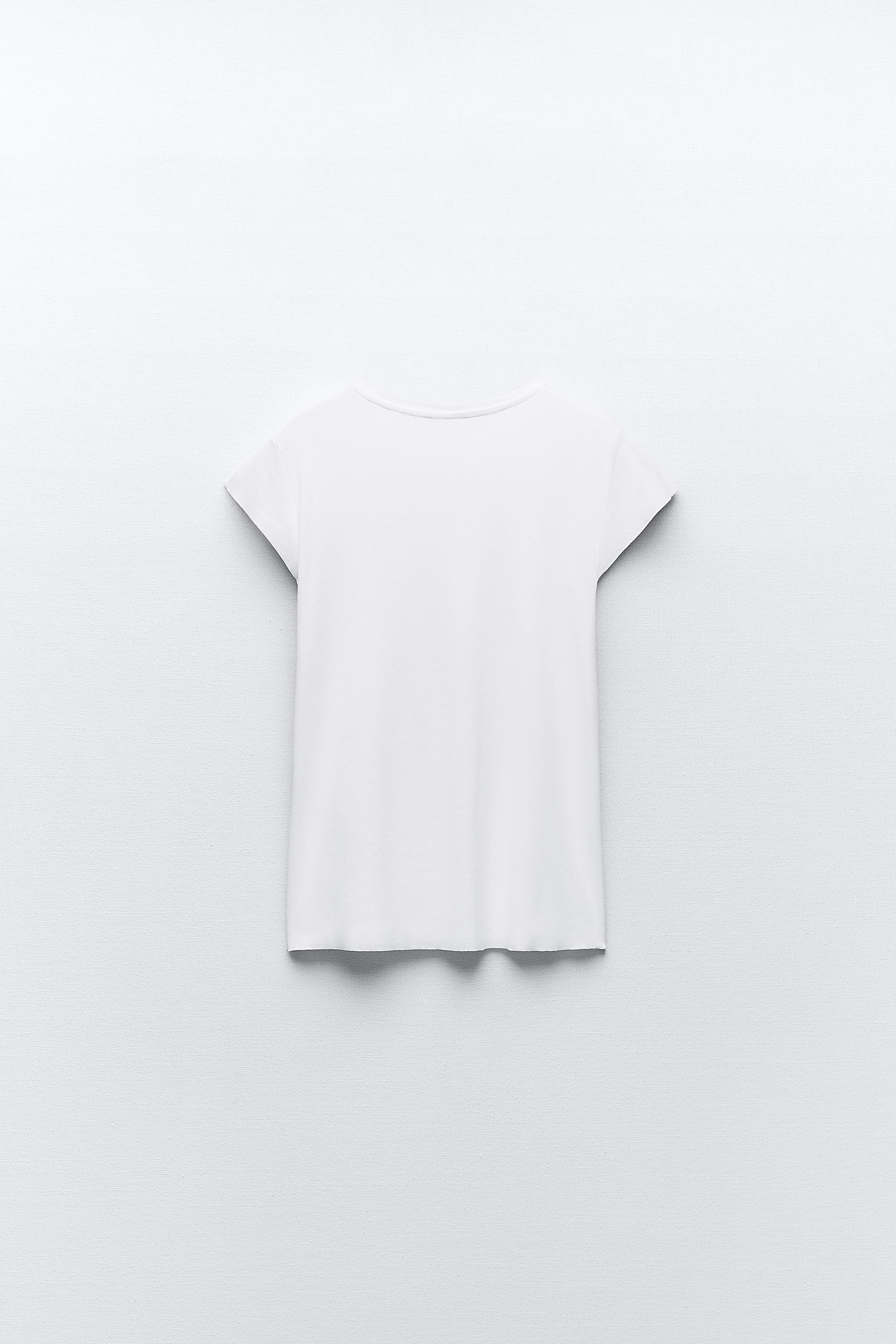 RIBBED LIGHTWEIGHT COTTON T-SHIRT - White | ZARA Australia