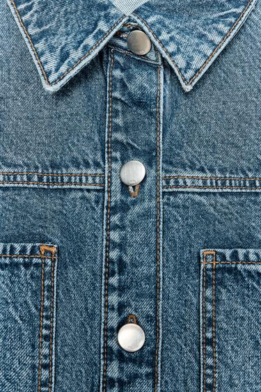 Z1975 MIDI DENIM DRESS - Mid-blue by Zara - Image 6
