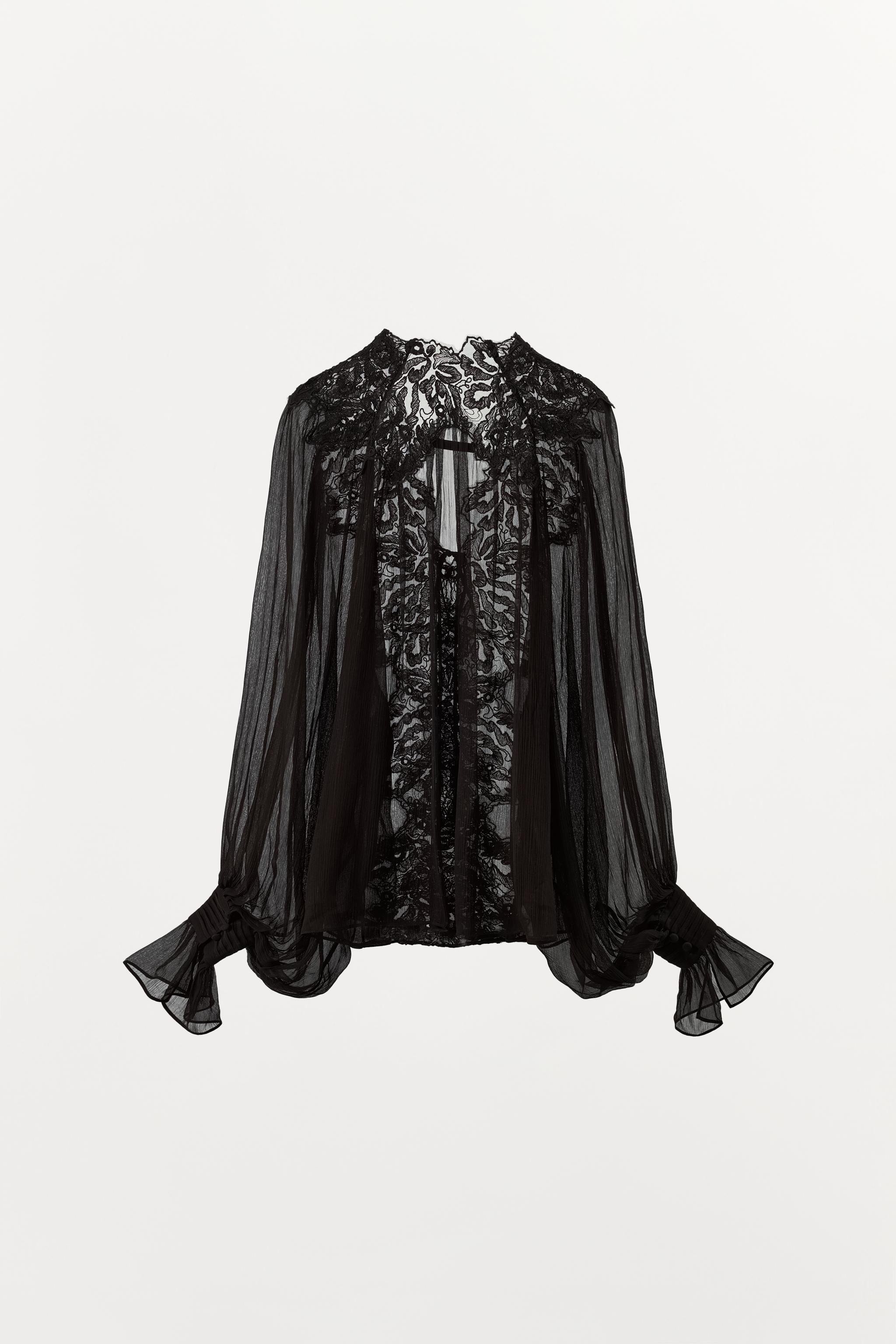 GEORGETTE LACE BLOUSE