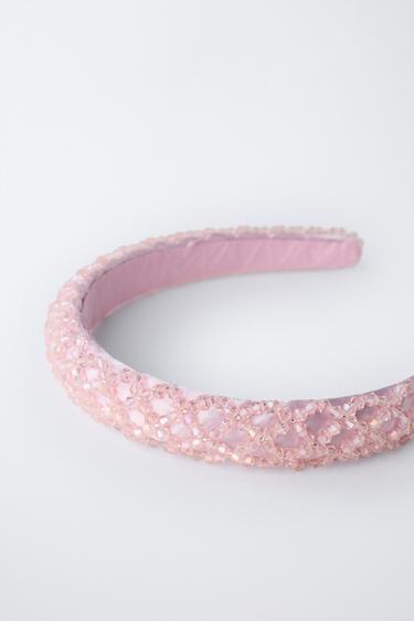 SERRE-TÊTE SATINÉ FANTAISIE - Rose de Zara - Image 1