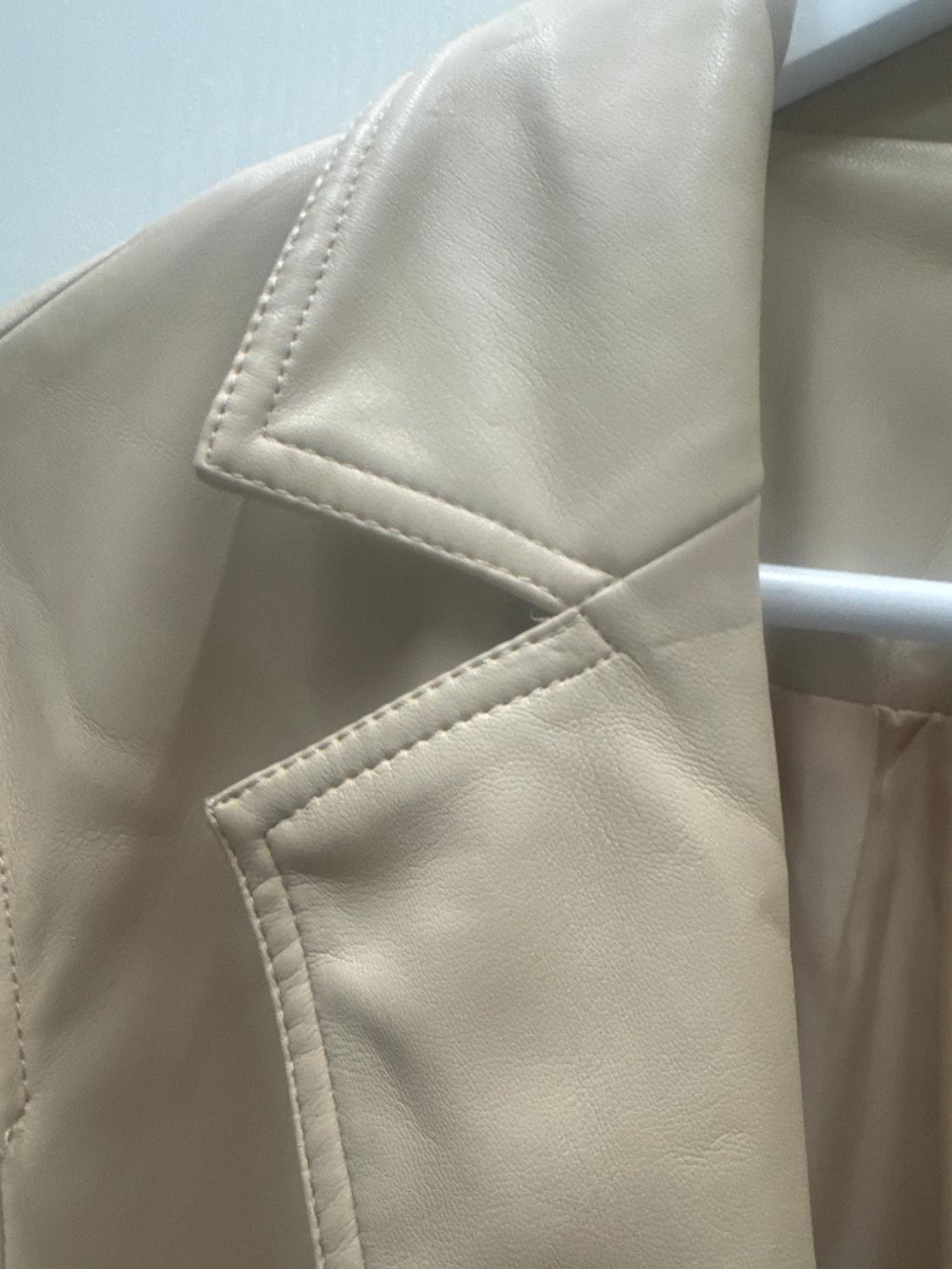 FAUX LEATHER TRENCH COAT - Image 4