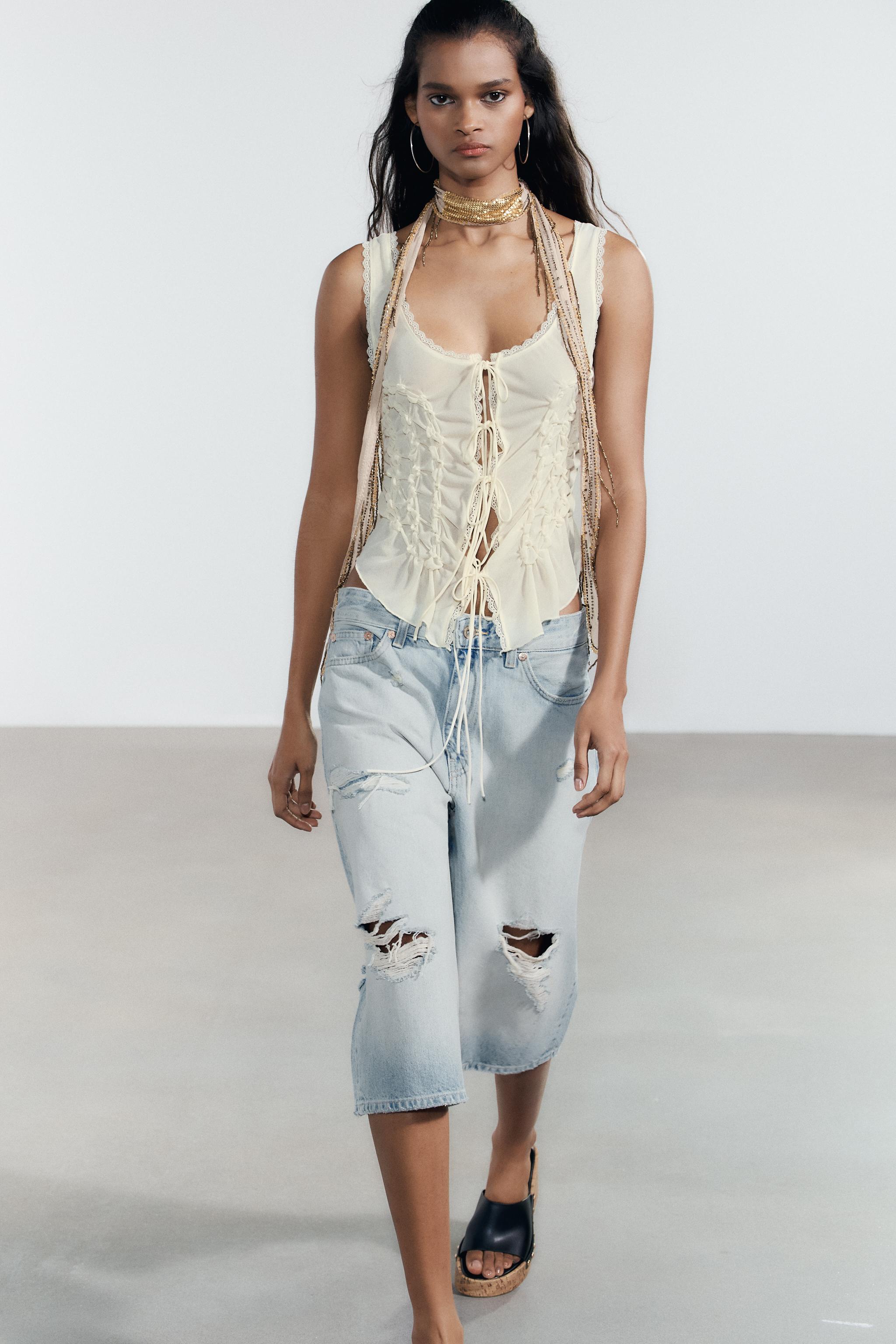 TIED RUCHED TOP - Black | ZARA United States