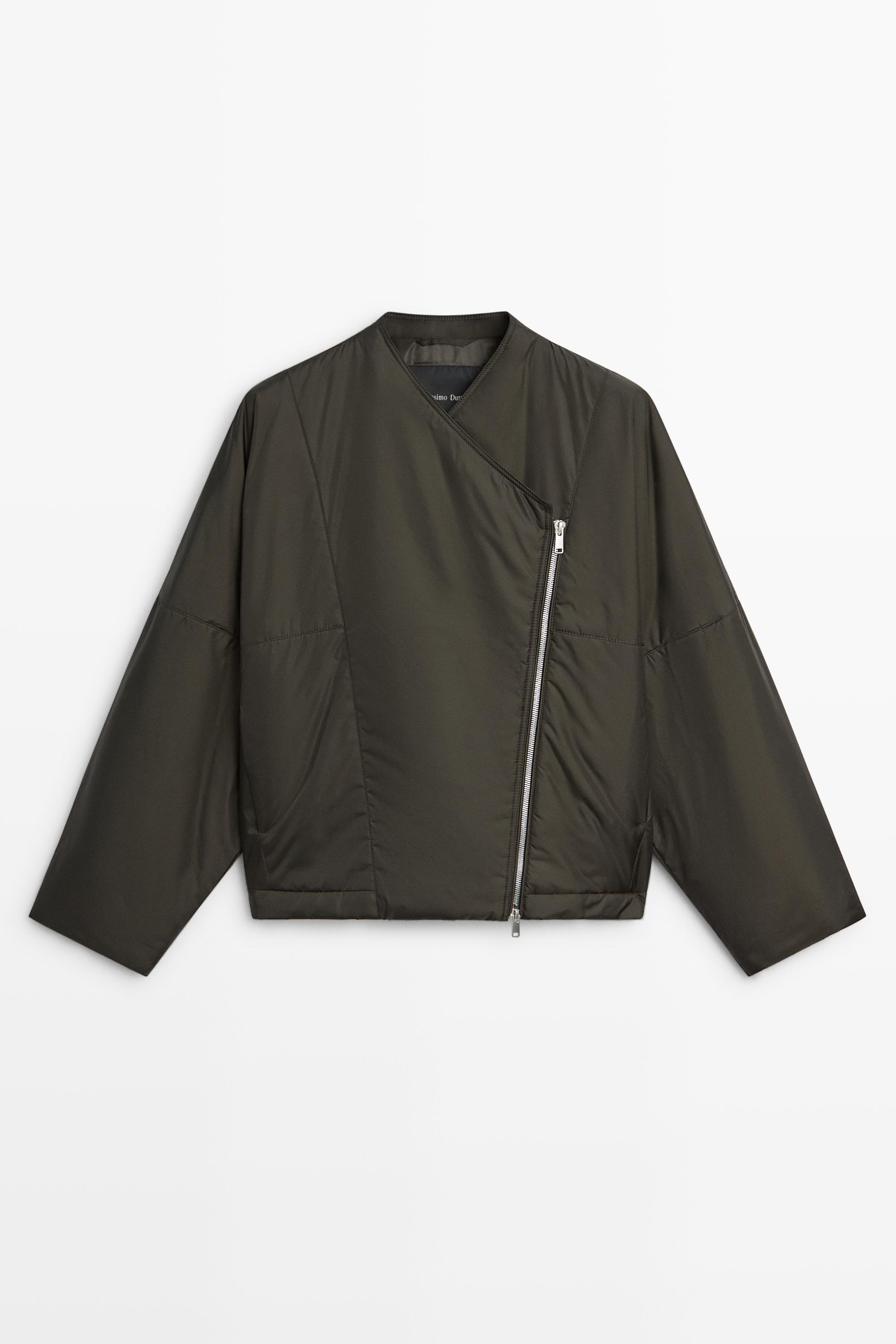 Lightweight quilted bomber jacket