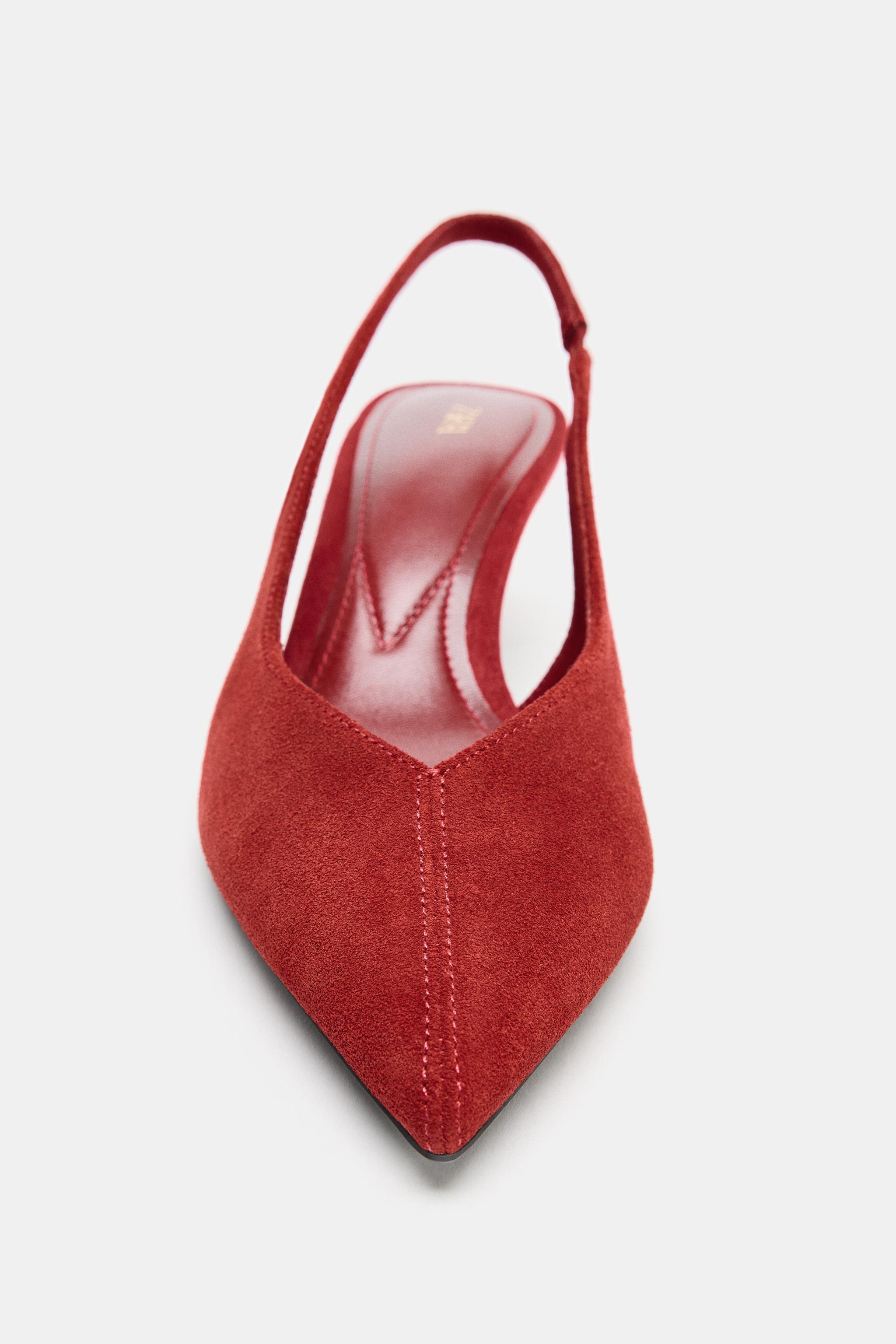 LEATHER SLINGBACK HEELS