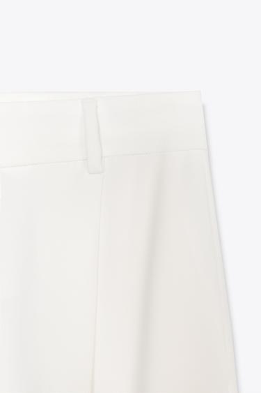 PANTALON À PINCES - Blanc de Zara - Image 7