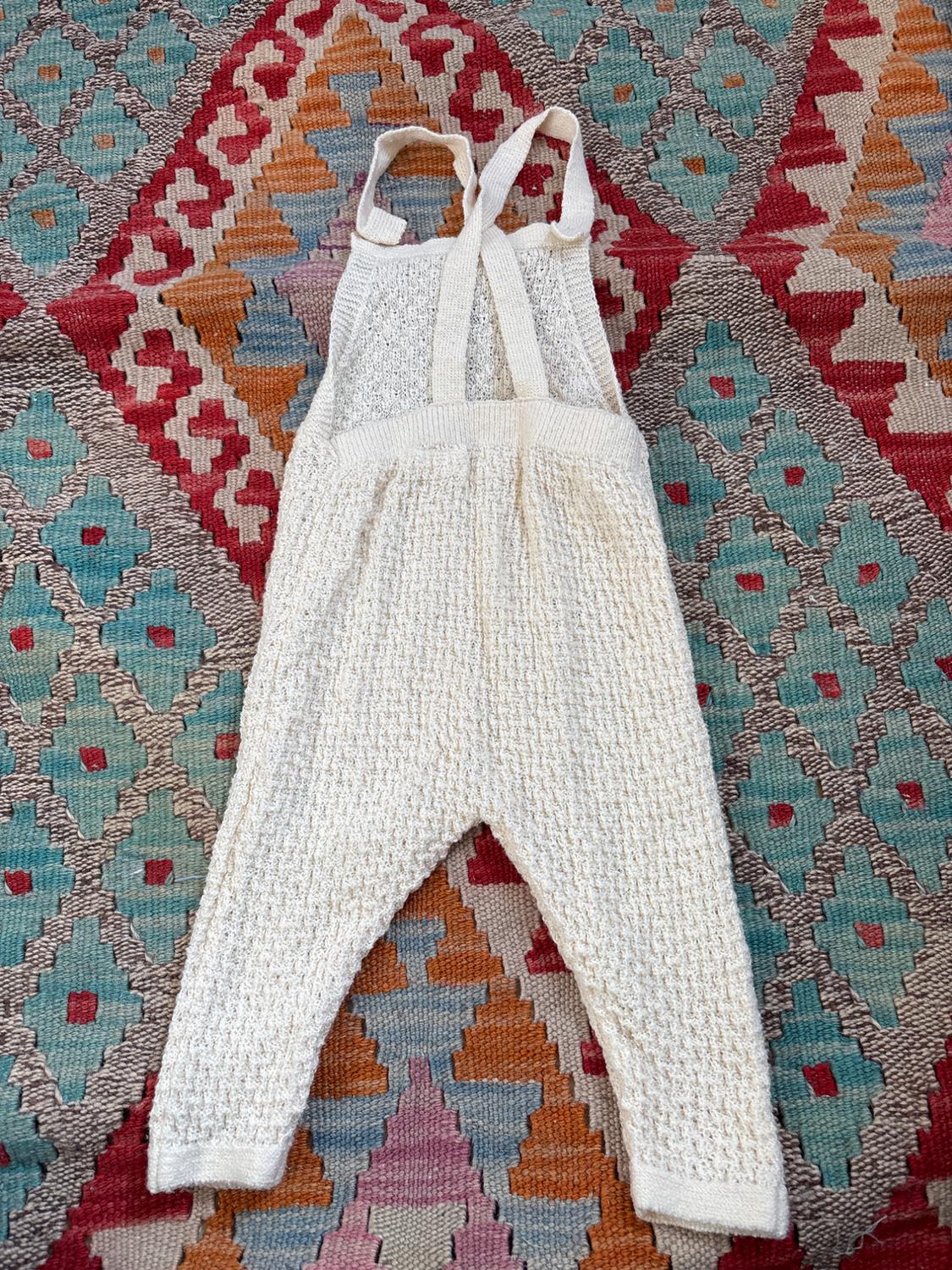 TEXTURED OPENWORK KNIT DUNGAREES - Image 3