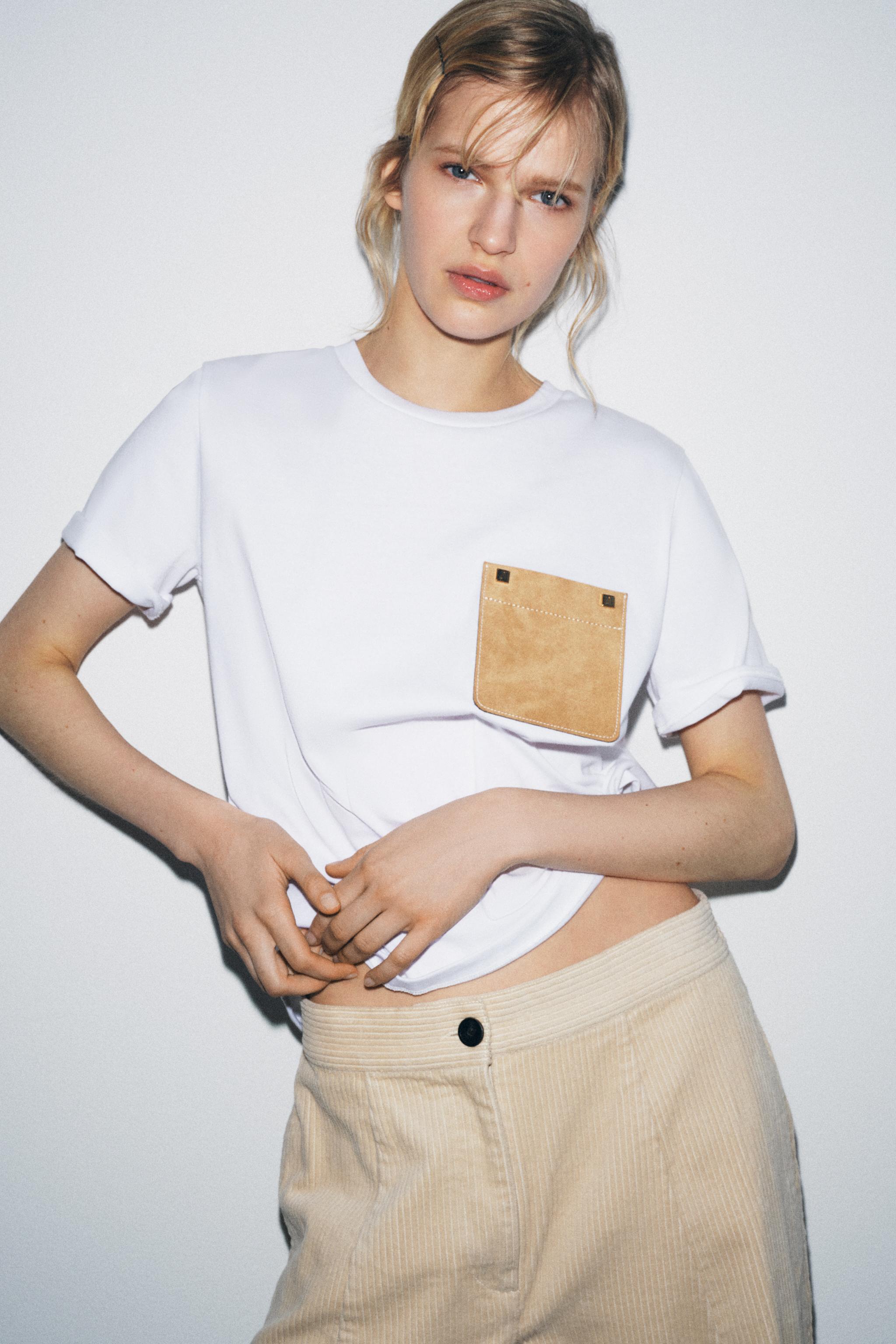 T-SHIRT POCHE CONTRASTE