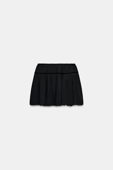 GEORGETTE MINI SKIRT WITH VELVET BOWS - Black by Zara - Image 5