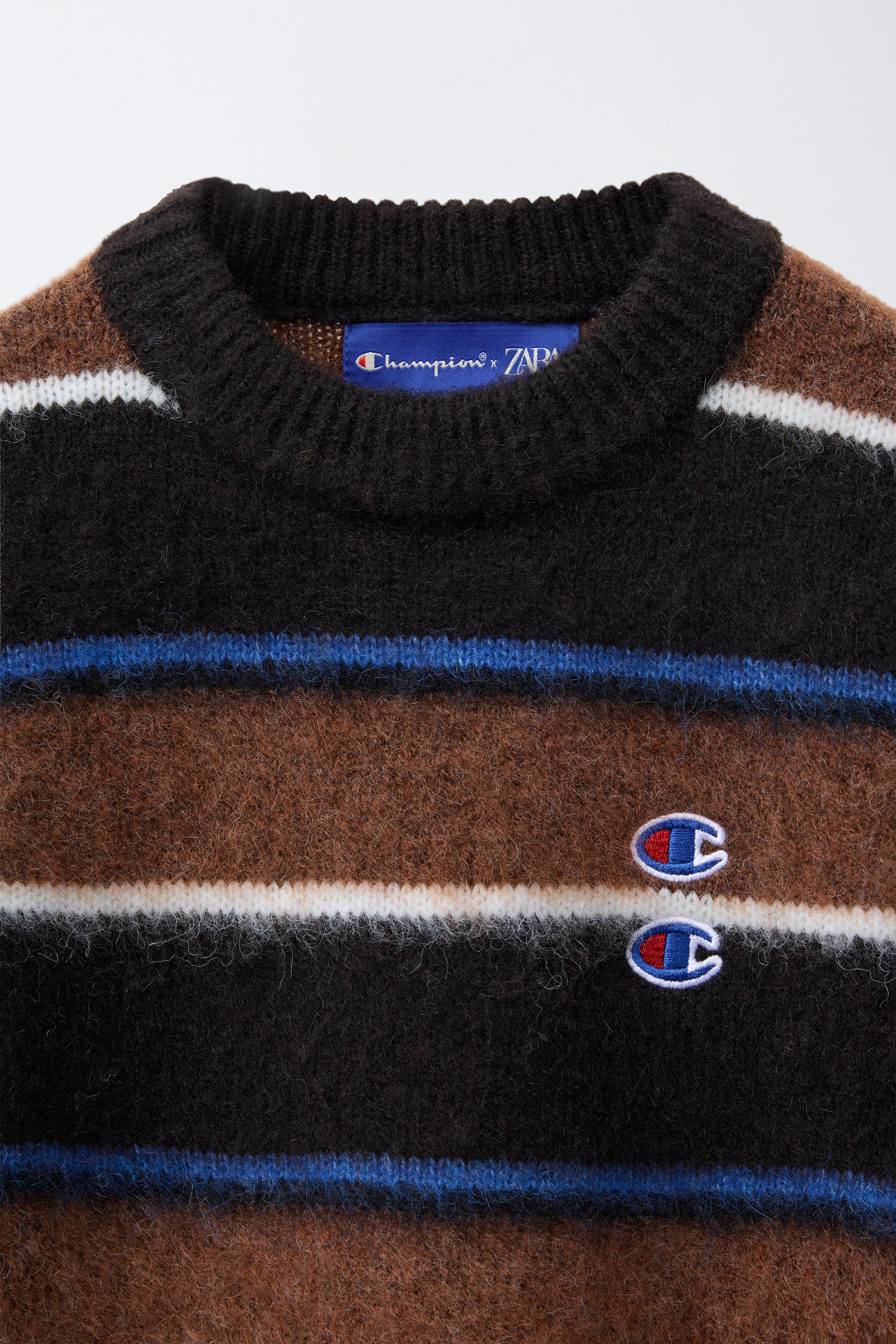 Zara Pink Champion Sweater Pastel Zara Grey Champion Sweater