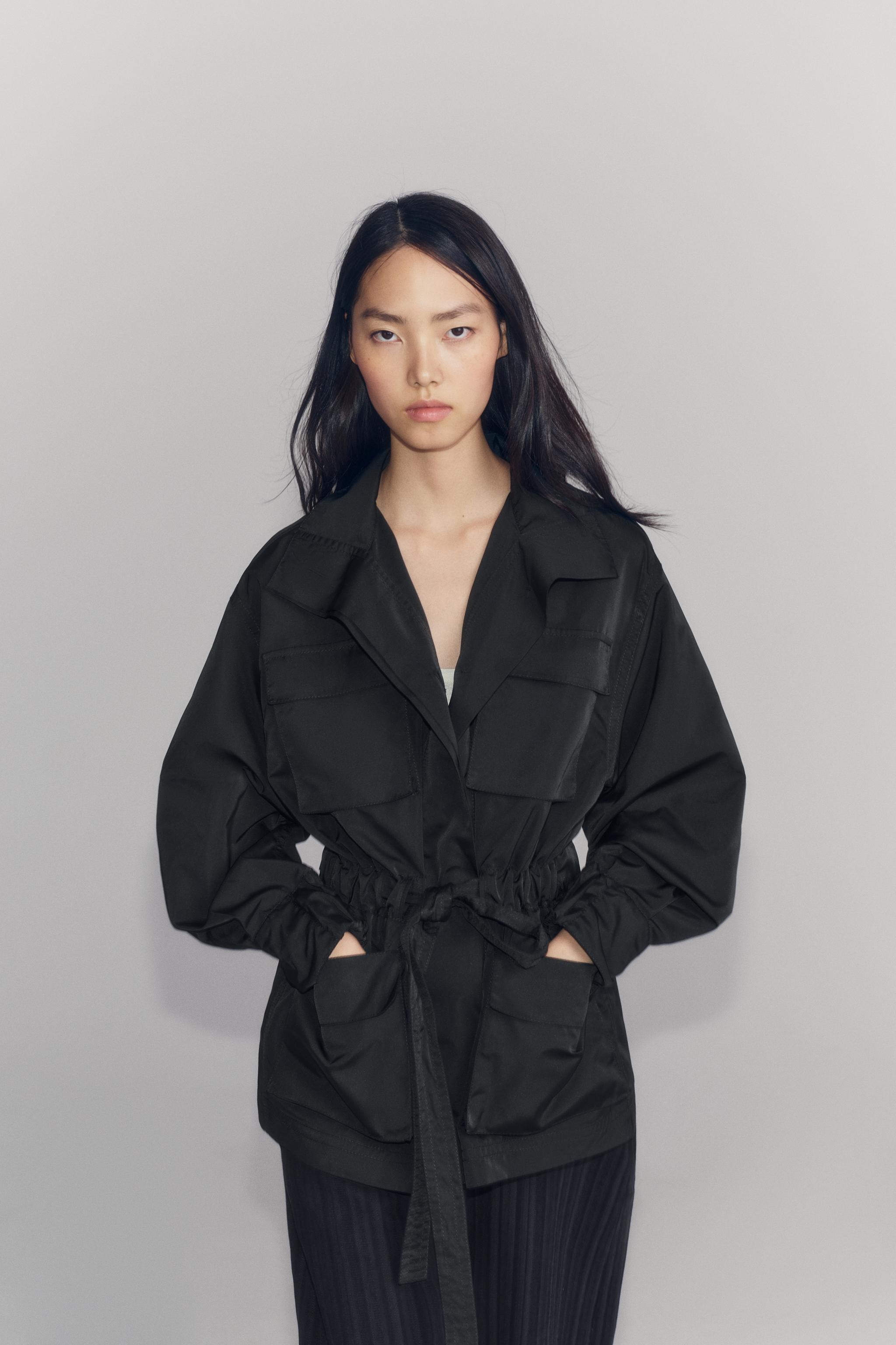 Zara ZW COLLECTION KEMERLİ CEKET görsel 6