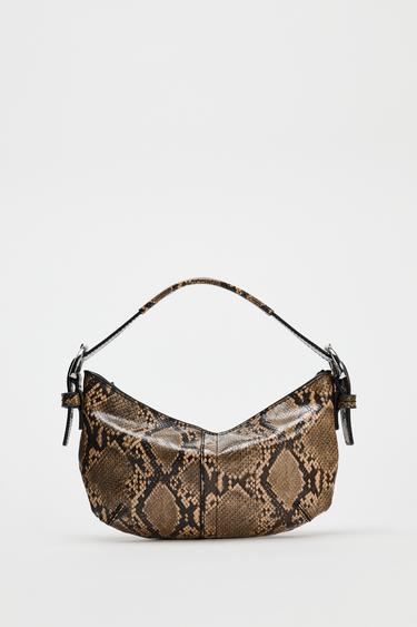 ANIMAL PRINT SHOULDER BAG - Snakeskin by Zara