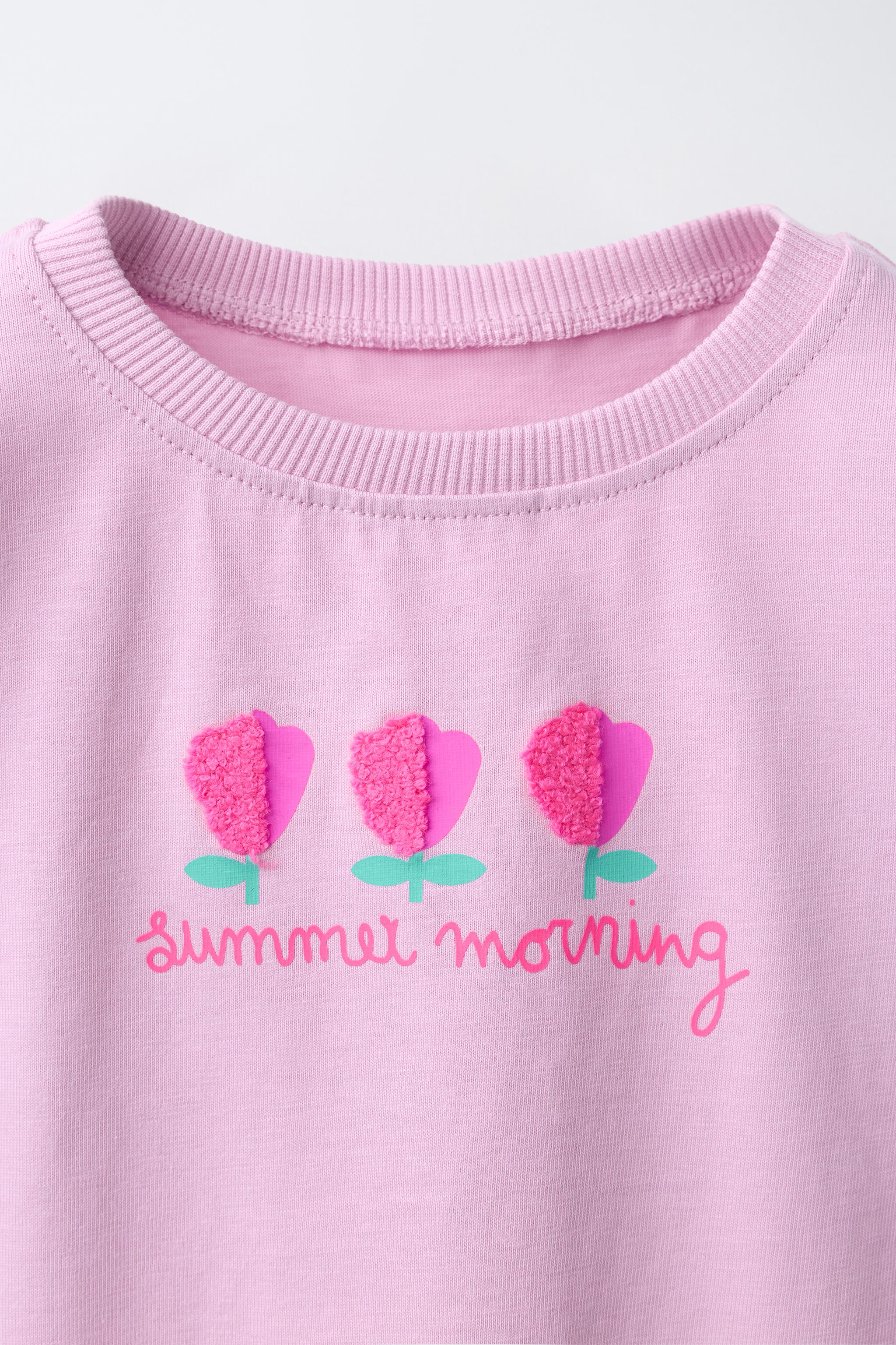 T-SHIRT IMPRIMÉ GLACE EN VELOURS BOUCLÉ