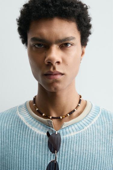 PULL RÉVERSIBLE COUPE DÉCONTRACTÉE - Bleu clair de Zara - Image 4