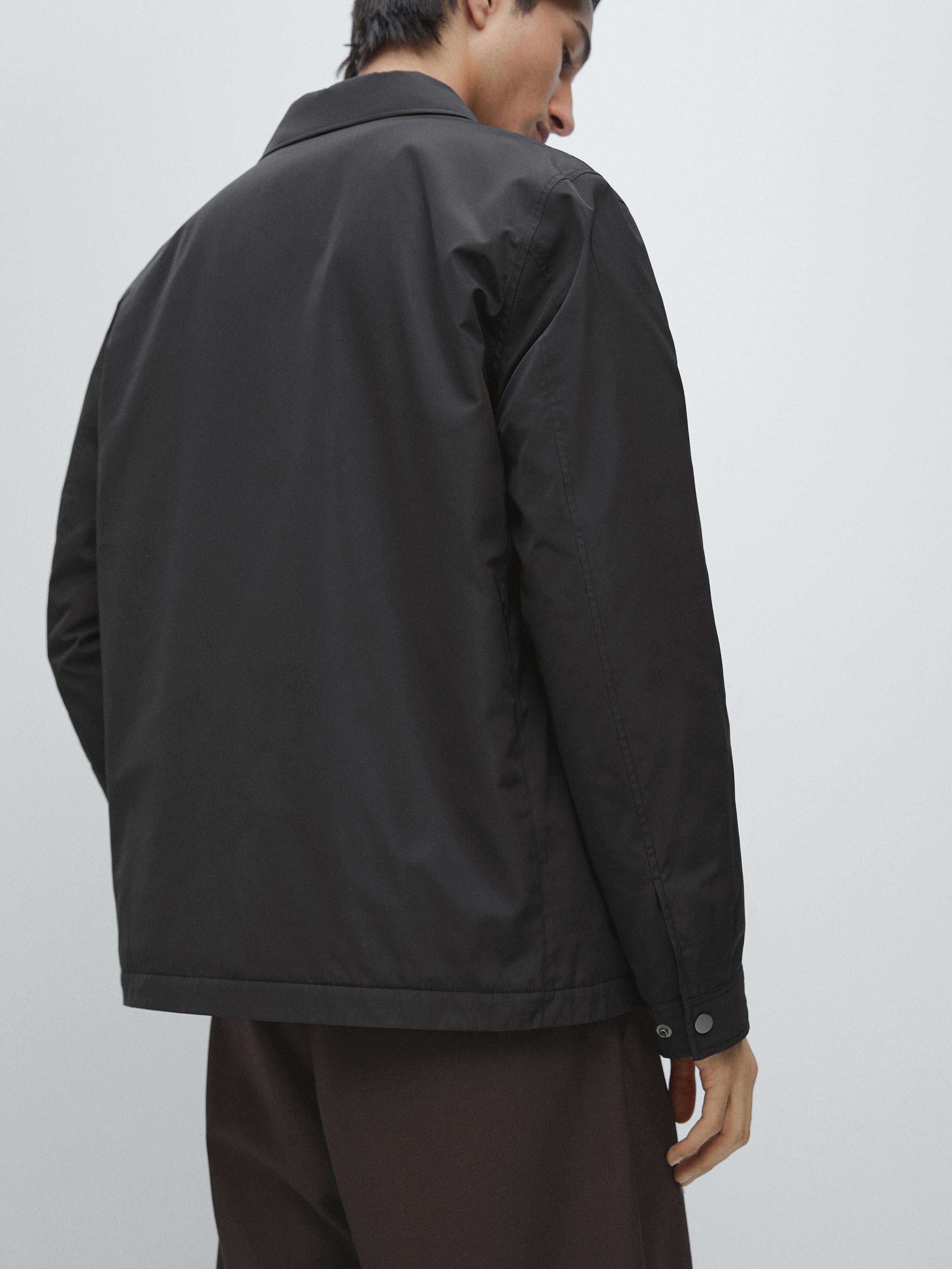 Water-repellent overshirt with pockets