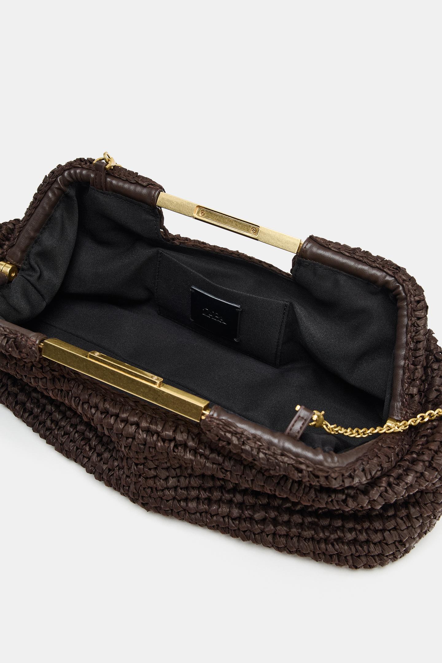 Женский клатч Zara Woven Clutch, цвет: Коричневый — фото 6