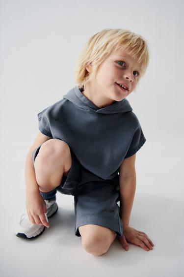 Zara PLUSH LOGO SHORTS - Blue