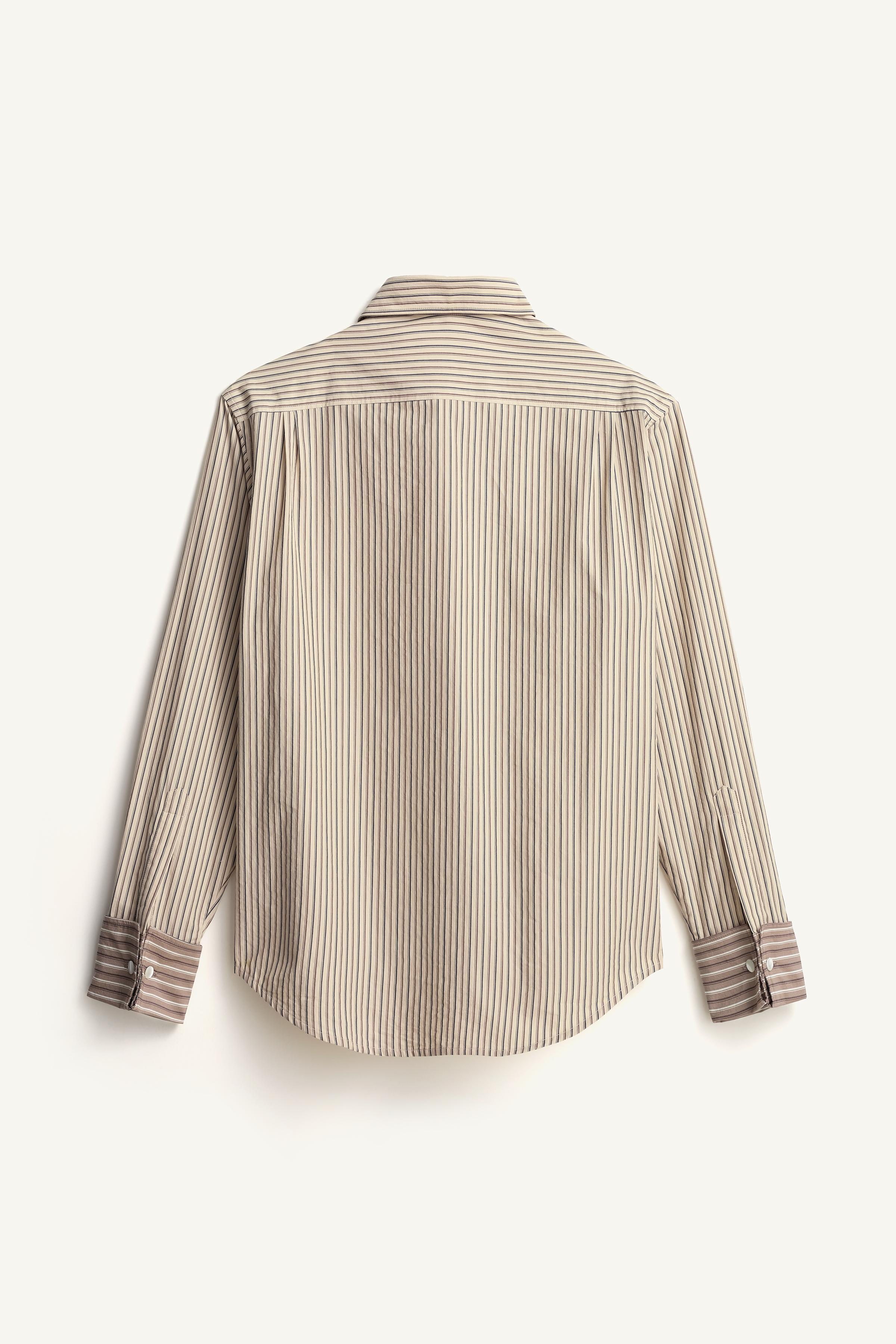 CHEMISE RELAXED FIT À RAYURES COMBINÉES