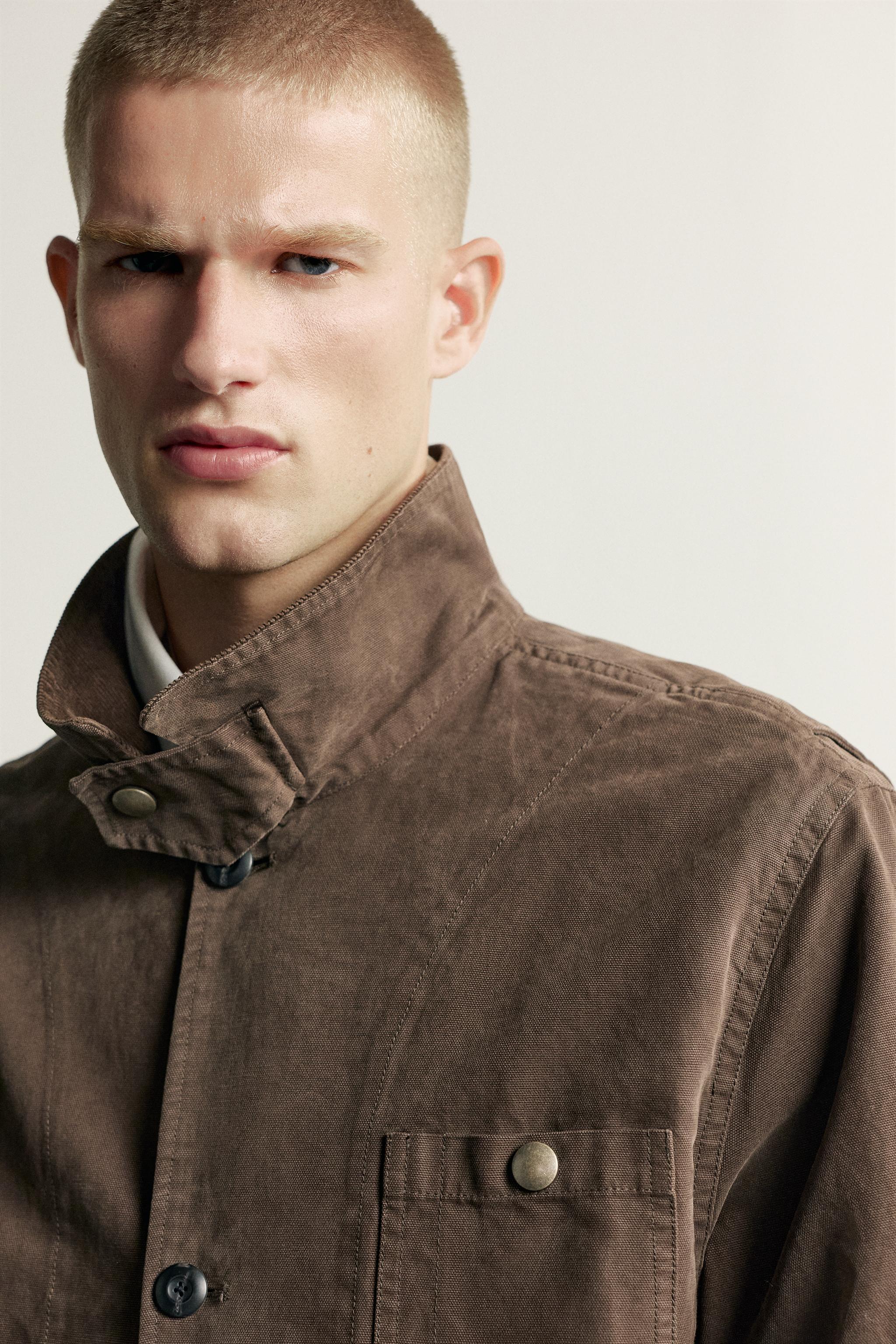 BLOUSON POCHES COL VELOURS