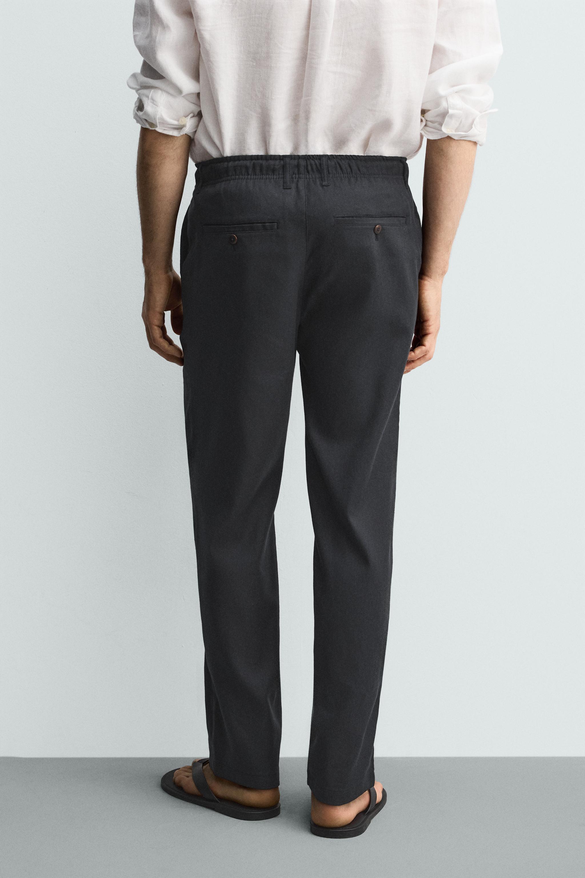 PANTALON COUPE DÉCONTRACTÉE COTON - LIN