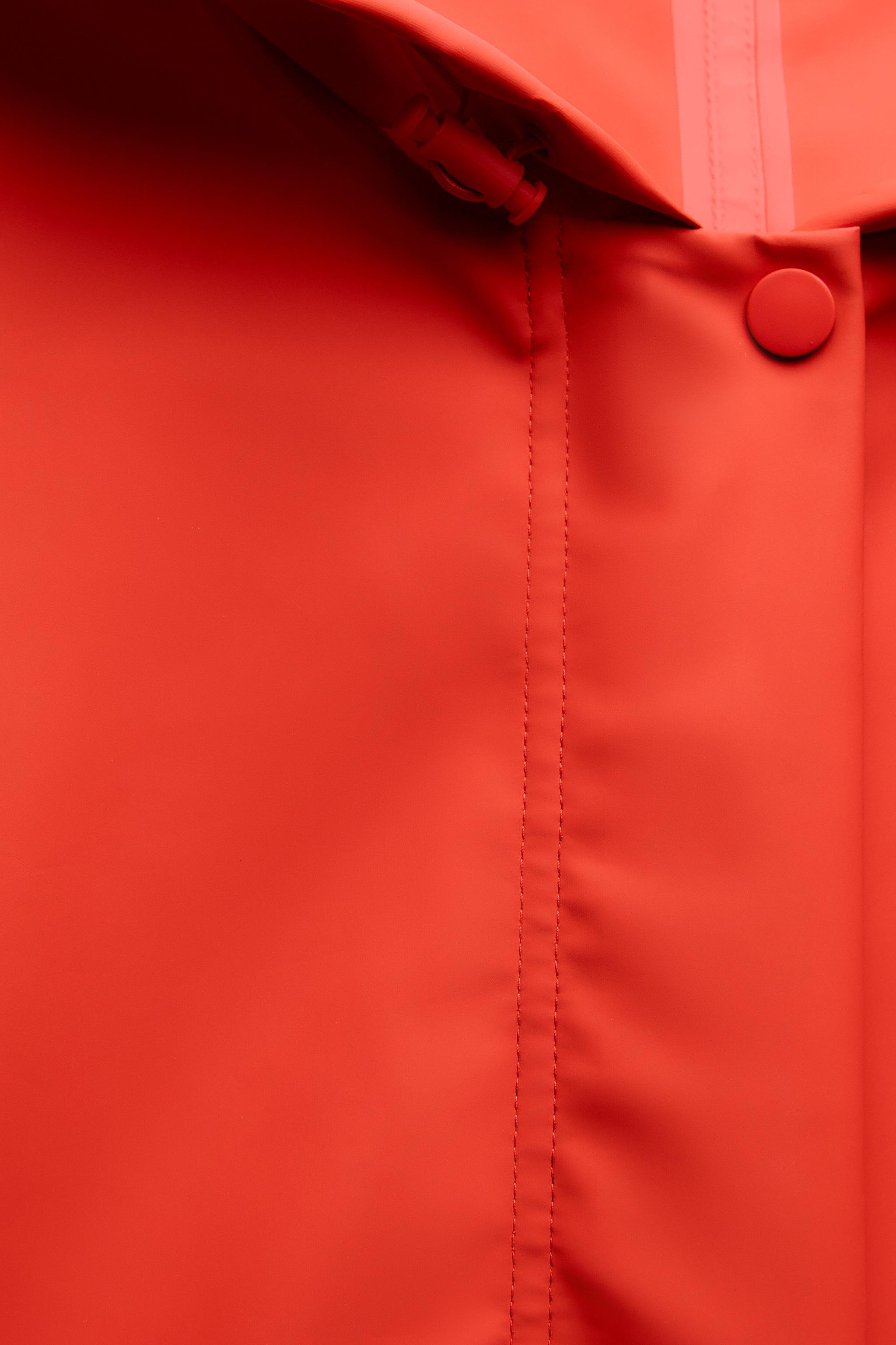 Red hot sale long raincoat