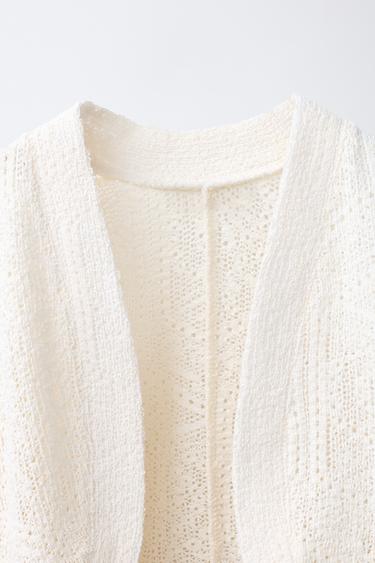 SHORT CUTWORK KAFTAN - Ecru by Zara - Image 2