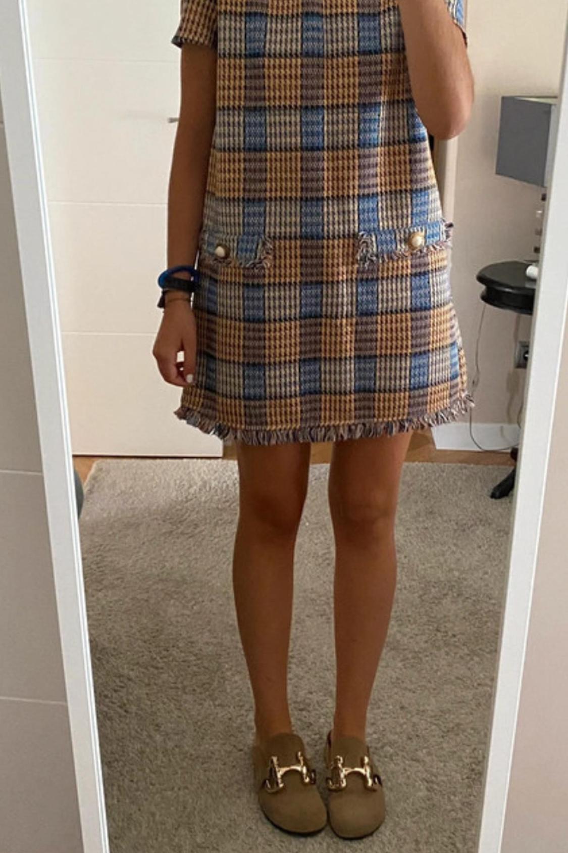 FAUX TWEED DRESS - Image 4